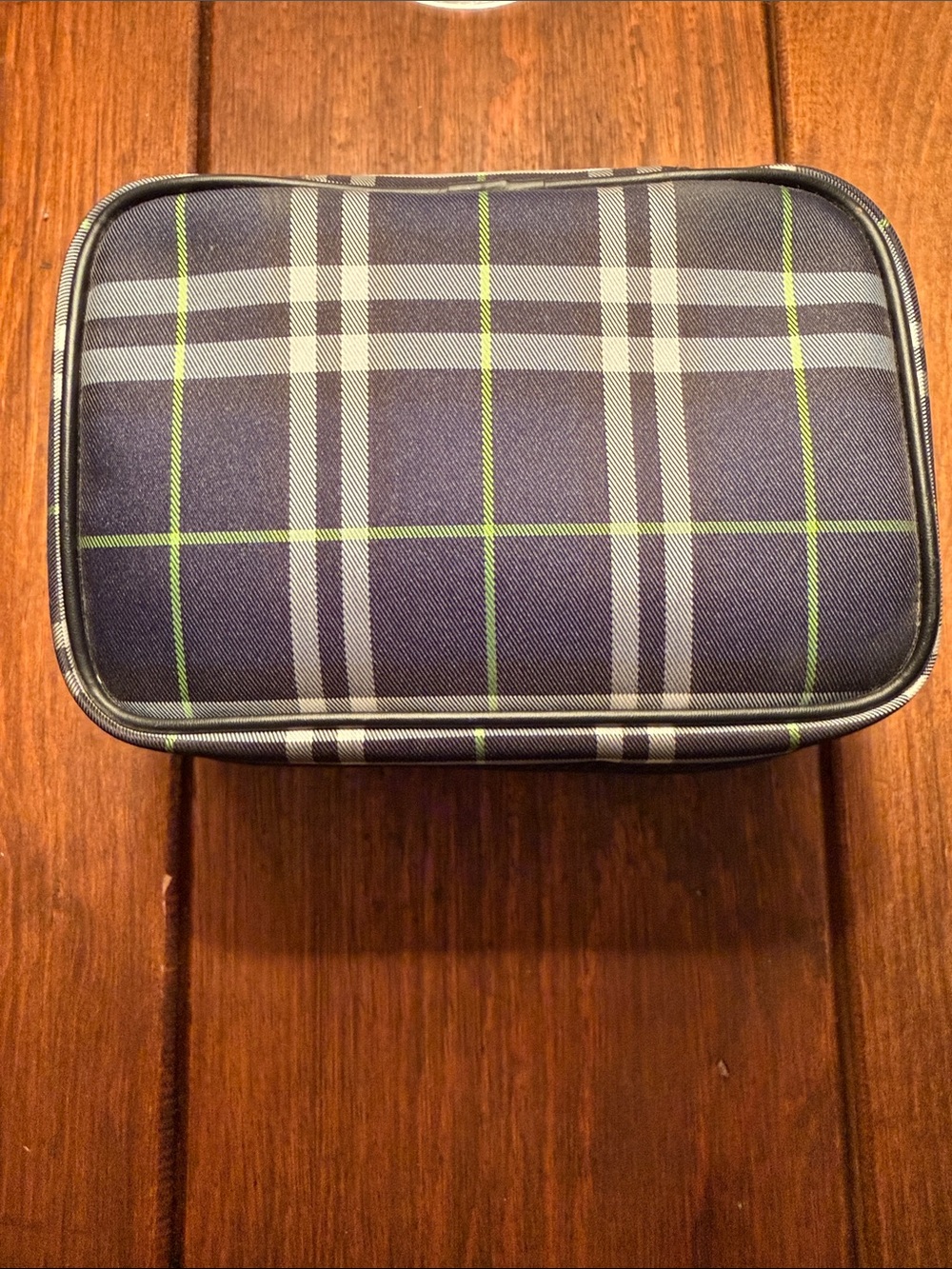 VINTAGE Burberry Navy Novacheck Cosmetic Bag